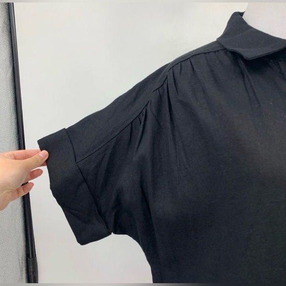 NEW Well Worn Black Button-Down Shirt Dress M - Picture 6 of 10